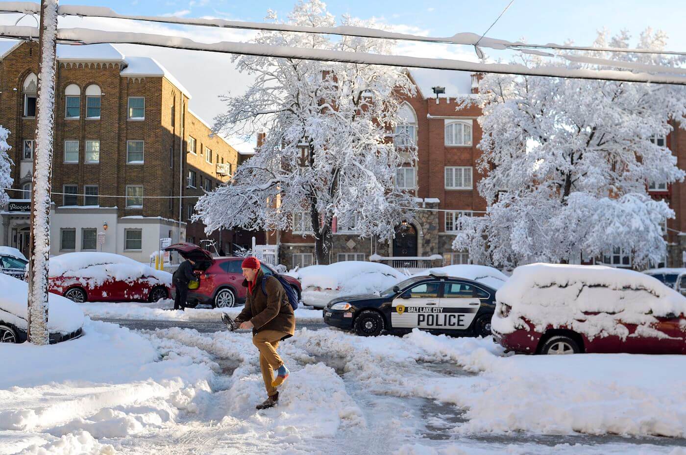 salt lake city snow on the streets after a storm