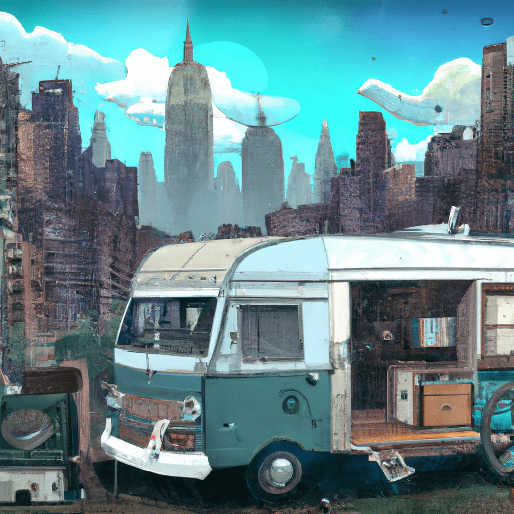 Wohnmobil in der rasanten Atmosphäre von New York