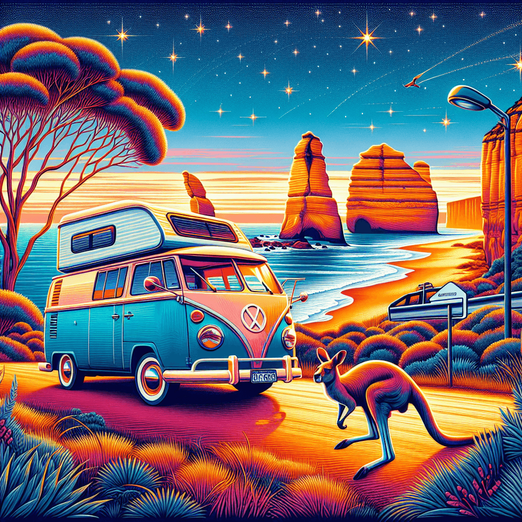 Campervan, Twelve Apostles, kangaroo, starry sky, motorhome hire