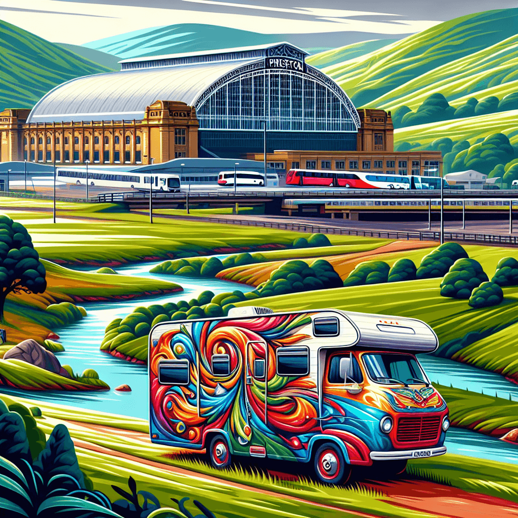 Camper image in Preston with hills, station and parks