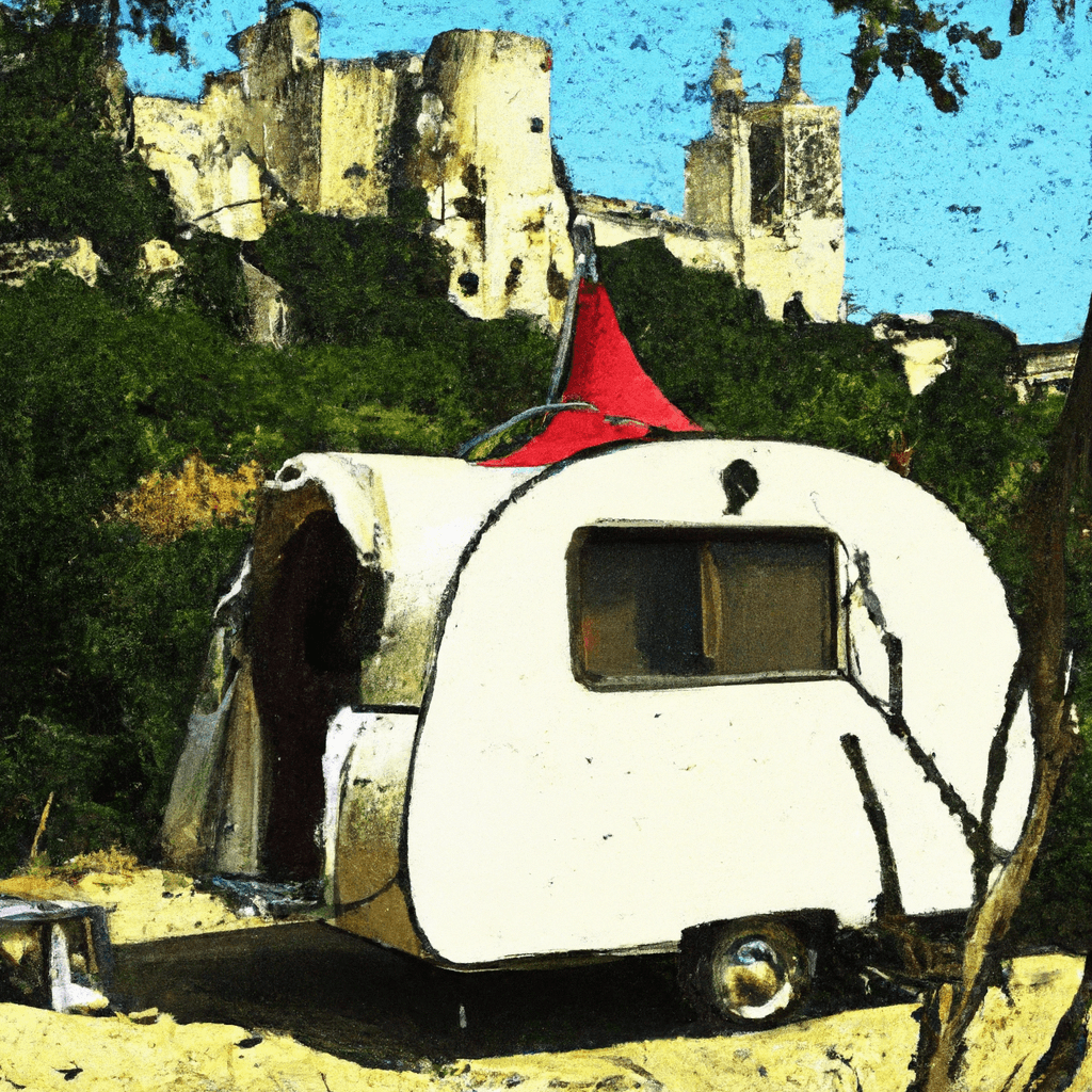 Autocaravane au milieu des vignobles d'Avignon avec activités de camping