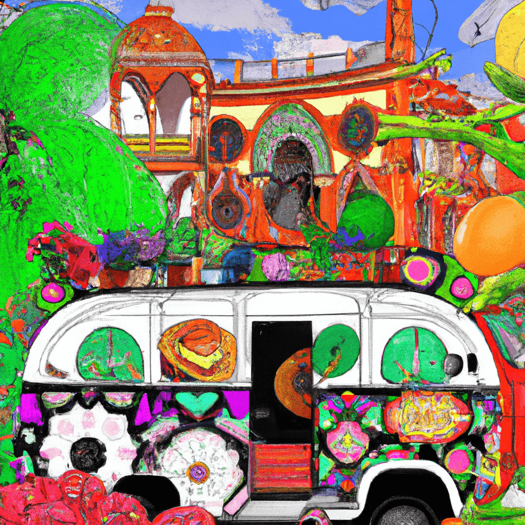 Camper colorée, naranjos en flor, danseurs de flamenco, Giralda
