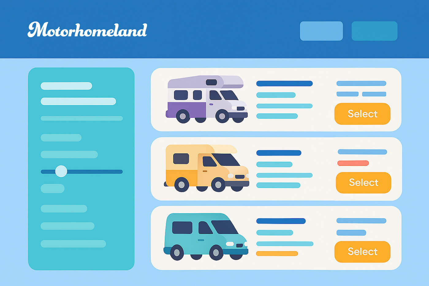 Comparador de precios de alquiler de autocaravanas de Motorhomeland